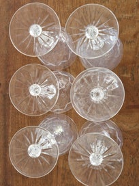 Listing 9 of 16 for 1Noritake Hand Cut Lead Crystal Wine Glasses Japan circa 1988 (6 large, 6 small)