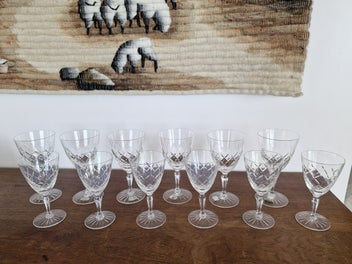 Listing 2 of 16 for 1Noritake Hand Cut Lead Crystal Wine Glasses Japan circa 1988 (6 large, 6 small)
