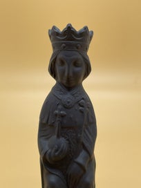 Listing 2 of 6 for Vintage Wedgwood Pottery black basalt King and Queen chess pieces