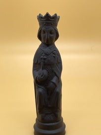 Listing 3 of 6 for Vintage Wedgwood Pottery black basalt King and Queen chess pieces