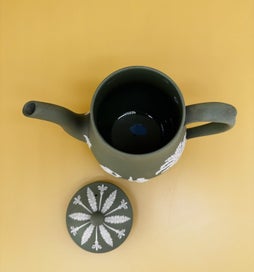 Listing 3 of 3 for Vintage Wedgwood sage green jasperware coffee pot