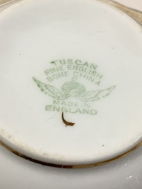 Listing 2 of 7 for Vintage Tuscan Fine English Bone China "Plant" Trio Sets (3 Cups & Saucers)