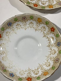 Listing 3 of 7 for Vintage Tuscan Fine English Bone China "Plant" Trio Sets (3 Cups & Saucers)