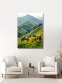 Listing 6 of 6 for Horse Art Canvas Print Wall Art