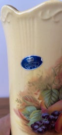 Listing 3 of 10 for Gorgeous Aynsley Orchard Gold footed fine bone china vase mint condition