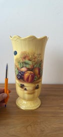 Listing 2 of 10 for Gorgeous Aynsley Orchard Gold footed fine bone china vase mint condition