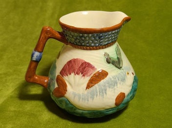Listing 2 of 7 for Antique Shorter and Son Fish Creamer, Majolica Milk Pitcher