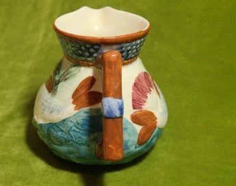 Listing 6 of 7 for Antique Shorter and Son Fish Creamer, Majolica Milk Pitcher