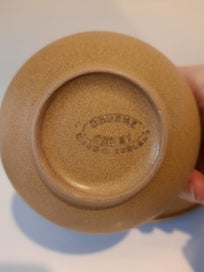 Listing 2 of 6 for Vintage Denby Ode Mustard Coloured Stoneware Sugar Bowl and Saucer