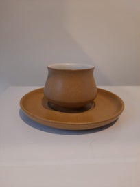 Listing 1 of 6 for Vintage Denby Ode Mustard Coloured Stoneware Sugar Bowl and Saucer