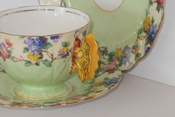 Listing 3 of 8 for ***ART DECO AYNSLEY BUTTERFLY HANDLE TRIO***