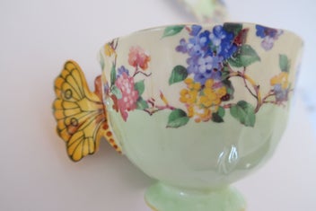 Listing 5 of 8 for ***ART DECO AYNSLEY BUTTERFLY HANDLE TRIO***