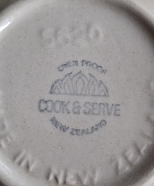 Listing 7 of 8 for Crown Lynn lidded ramekins x 4 - shape 5620 - 70s