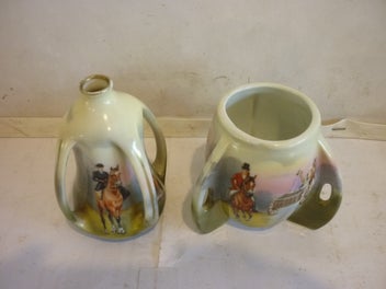 Listing 3 of 7 for BAYREUTH, ROYAL X2 VASES, HORSE RIDERS.