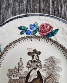 Listing 3 of 8 for Victorian Pottery Small Nursery or Child's plate, 1840- 1850's,