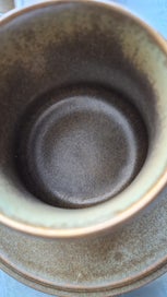 Listing 8 of 13 for 6 Temuka Riverstone mugs and saucers - flat top handles, original set, as new