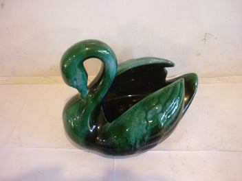 Listing 5 of 5 for BLUE MOUNTAIN SWAN VASE.