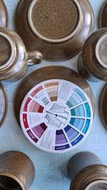 Listing 13 of 13 for 6 Temuka Riverstone mugs and saucers - flat top handles, original set, as new