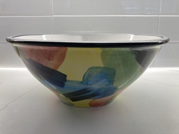 Listing 1 of 8 for Temuka NZ Pottery: "Flamenco". Very large bowl.