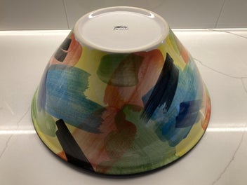 Listing 2 of 8 for Temuka NZ Pottery: "Flamenco". Very large bowl.