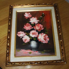 Listing 7 of 20 for +++ CHARMING ORIGINAL " RICCI " FLORAL OIL PAINTING +++