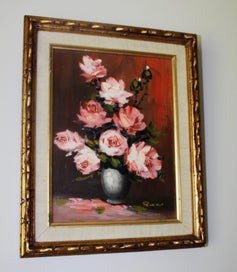 Listing 9 of 20 for +++ CHARMING ORIGINAL " RICCI " FLORAL OIL PAINTING +++