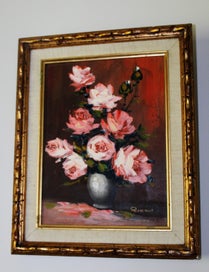 Listing 6 of 20 for +++ CHARMING ORIGINAL " RICCI " FLORAL OIL PAINTING +++