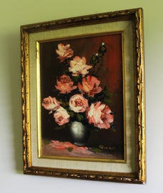 Listing 11 of 20 for +++ CHARMING ORIGINAL " RICCI " FLORAL OIL PAINTING +++