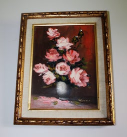 Listing 14 of 20 for +++ CHARMING ORIGINAL " RICCI " FLORAL OIL PAINTING +++