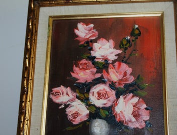 Listing 16 of 20 for +++ CHARMING ORIGINAL " RICCI " FLORAL OIL PAINTING +++