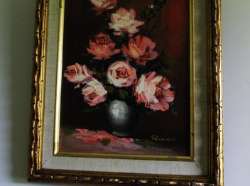 Listing 19 of 20 for +++ CHARMING ORIGINAL " RICCI " FLORAL OIL PAINTING +++