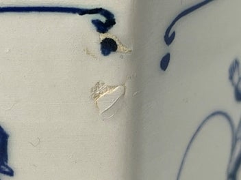 Listing 9 of 9 for Vintage Delft Holland Hexagon Regina Lidded Trinket Box