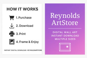 Listing 10 of 11 for Two of Hearts – Abstract Oil Painting | AI Wall Art Print Digital Download