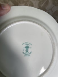 Listing 3 of 3 for Pretty Blue and Floral Crown Staffordshire Trio