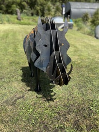 Listing 3 of 4 for Wild Boar Metal Sculpture