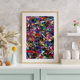 Listing 12 of 20 for ART PRINT WALL ART | Digital Painting Abstract Expressionism | Diligence