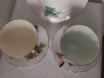 Listing 2 of 6 for PARAGON SIGNED HENRY WHEATCROFT CUPS,SAUCERS & SIDE PLATE