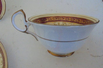 Listing 6 of 7 for ORIGINAL AYNSLEY GOLD FILIGREE FLOATING ROSE CLASSIC TRIO 1930