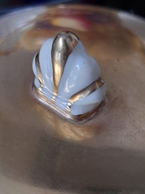 Listing 7 of 20 for Aynsley, Orchard Gold Coffee Pot, Creamer and Open Sugar Bowl.