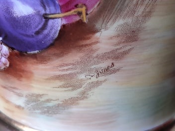 Listing 9 of 20 for Aynsley, Orchard Gold Coffee Pot, Creamer and Open Sugar Bowl.