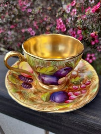 Listing 6 of 16 for Aynsley, Orchard Gold. Five Cups & Saucers.