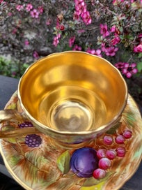 Listing 7 of 16 for Aynsley, Orchard Gold. Five Cups & Saucers.