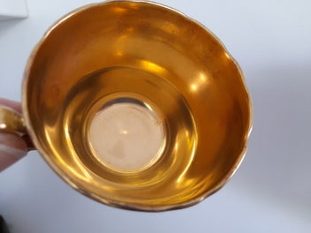 Listing 8 of 16 for Aynsley, Orchard Gold. Five Cups & Saucers.