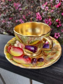 Listing 5 of 16 for Aynsley, Orchard Gold. Five Cups & Saucers.