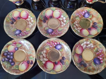 Listing 9 of 16 for Aynsley, Orchard Gold. Five Cups & Saucers.