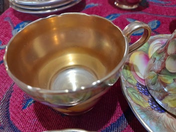 Listing 10 of 16 for Aynsley, Orchard Gold. Five Cups & Saucers.