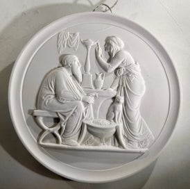 Listing 1 of 5 for Royal Copenhagen Bisque Wall Plaque– Thorvaldsen 'The Winter', Denmark