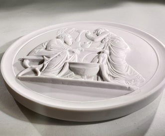 Listing 3 of 5 for Royal Copenhagen Bisque Wall Plaque– Thorvaldsen 'The Winter', Denmark