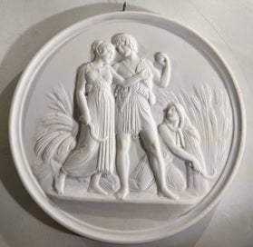 Listing 1 of 4 for Royal Copenhagen Bisque Wall Plaque – Thorvaldsen 'Summer'