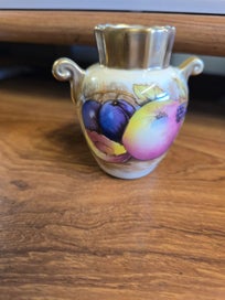 Listing 1 of 3 for Aynsley orchard gold signed fruit vase